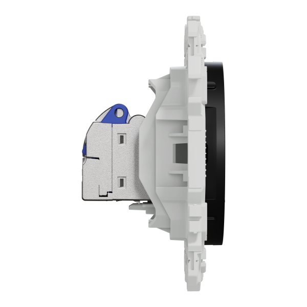 Odace - prise rj45 - cat6a stp grade 3tv - noir onyx