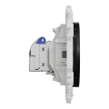 Odace - prise rj45 - cat6a stp grade 3tv - noir onyx
