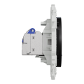 Odace - prise double rj45 - cat6a stp grade 3tv - noir onyx