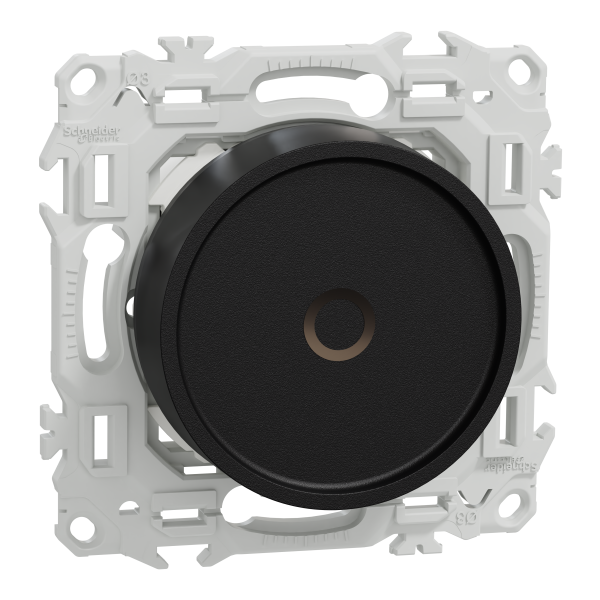 Wiser odace - variateur rotatif connecté 2 ou 3 fils zigbee - noir onyx