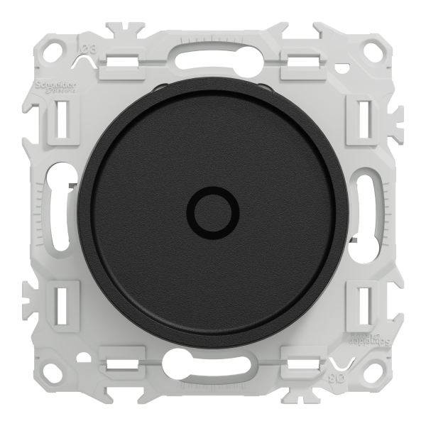 Odace - variateur de lumière universel 2 ou 3 fils - rotatif - noir onyx