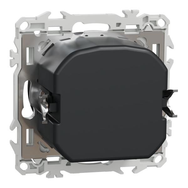 Odace - variateur de lumière universel 2 ou 3 fils - rotatif - noir onyx