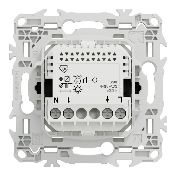 Wiser odace - bouton poussoir connecté 3 fils 10a zigbee - noir onyx
