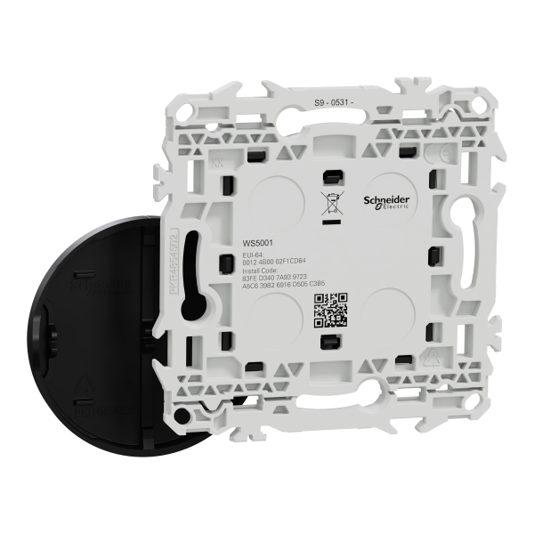 Wiser odace - interrupteur centralisé sans fils 2 ou 4 boutons - noir onyx