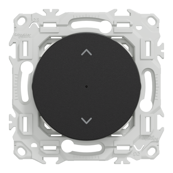 Wiser odace - interrupteur volet-roulant connecté 4a zigbee - noir onyx