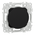 Odace - obturateur - pré-perçage pour sortie de câble - noir onyx