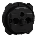 Odace - enjoliveur seul - pour prise affleurante - noir onyx