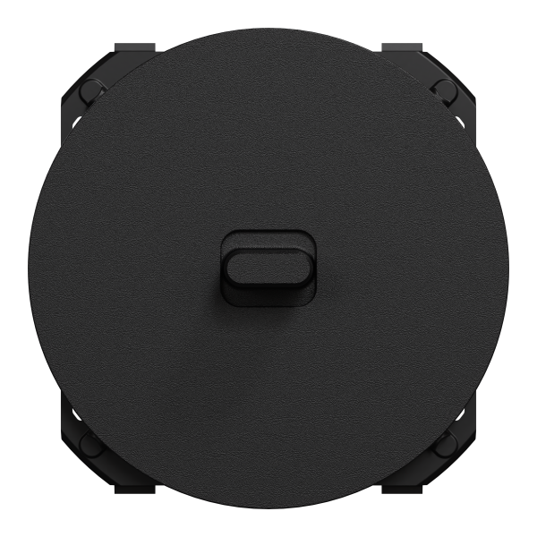 Odace - enjoliveur seul - pour va-et-vient ou poussoir à levier - noir onyx