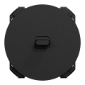 Odace - enjoliveur seul - pour va-et-vient ou poussoir à levier - noir onyx
