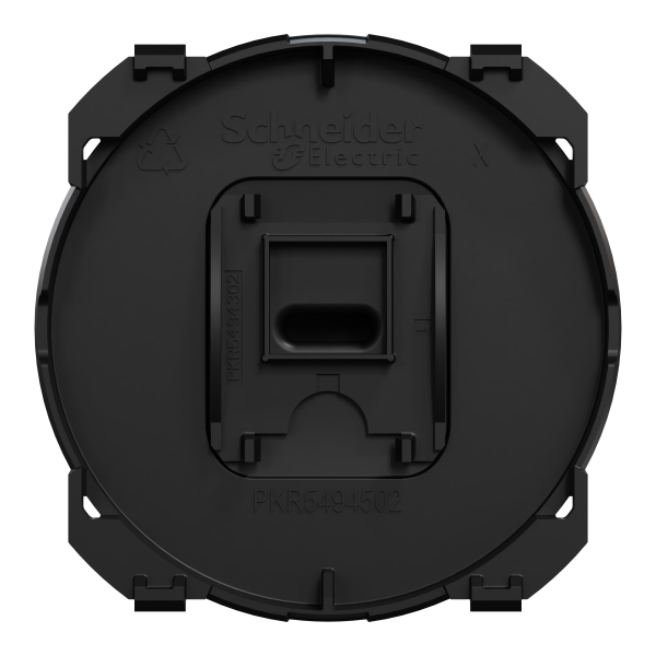 Odace - enjoliveur seul - pour va-et-vient ou poussoir à levier - noir onyx