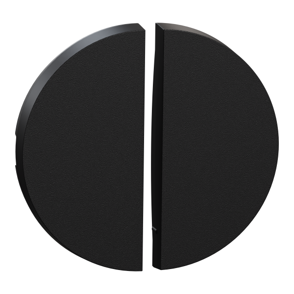 Odace - enjoliveur seul - pour double va-et-vient ou poussoir - noir onyx