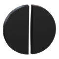 Odace - enjoliveur seul - pour double va-et-vient ou poussoir - noir onyx
