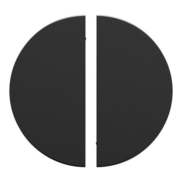 Odace - enjoliveur seul - pour double va-et-vient ou poussoir - noir onyx