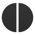 Odace - enjoliveur seul - pour double va-et-vient ou poussoir - noir onyx