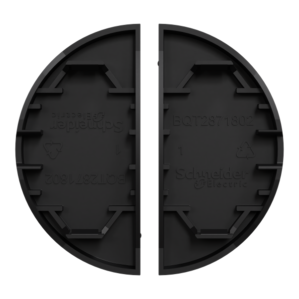 Odace - enjoliveur seul - pour double va-et-vient ou poussoir - noir onyx