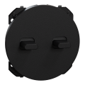 Odace - enjoliveur - pour double va-et-vient ou poussoir à levier - noir onyx