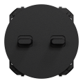 Odace - enjoliveur - pour double va-et-vient ou poussoir à levier - noir onyx