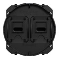 Odace - enjoliveur - pour double va-et-vient ou poussoir à levier - noir onyx