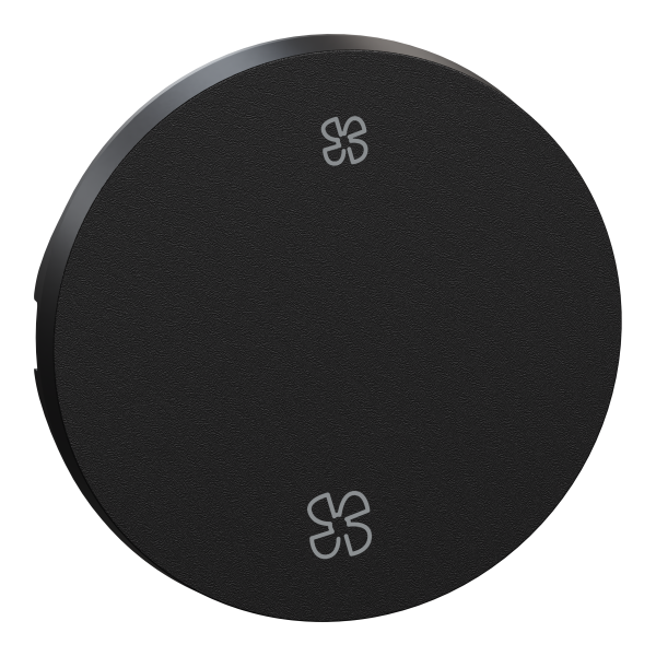 Odace - enjoliveur seul - pour va-et-vient ou poussoir - vmc - noir onyx