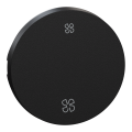 Odace - enjoliveur seul - pour va-et-vient ou poussoir - vmc - noir onyx