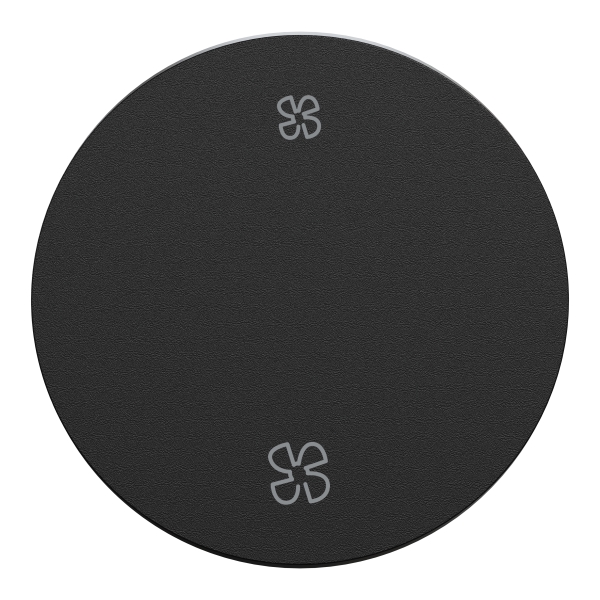 Odace - enjoliveur seul - pour va-et-vient ou poussoir - vmc - noir onyx