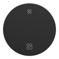 Odace - enjoliveur seul - pour va-et-vient ou poussoir - vmc - noir onyx