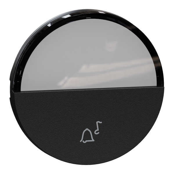 Odace - enjoliveur seul - pour bouton poussoir - porte-étiquette - noir onyx
