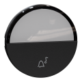Odace - enjoliveur seul - pour bouton poussoir - porte-étiquette - noir onyx
