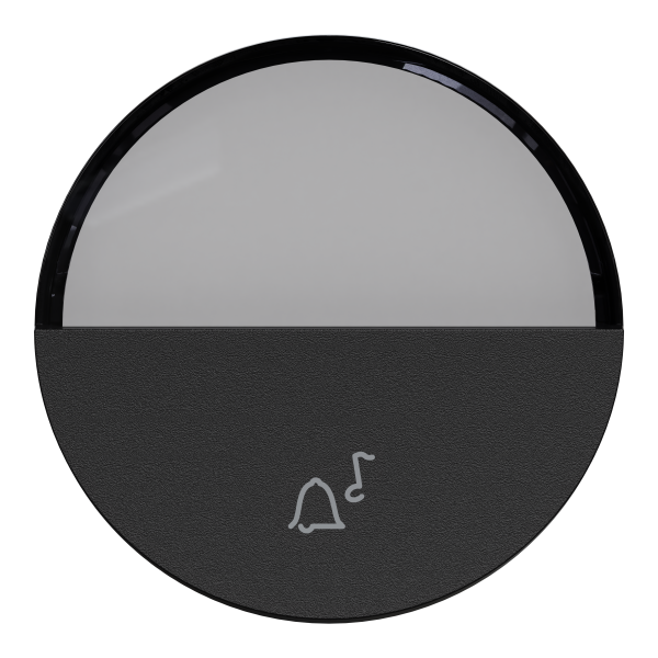 Odace - enjoliveur seul - pour bouton poussoir - porte-étiquette - noir onyx