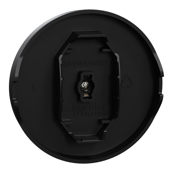Odace - enjoliveur seul à voyant - pour va-et-vient ou poussoir - noir onyx