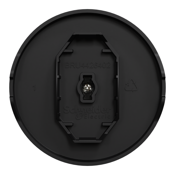 Odace - enjoliveur seul à voyant - pour va-et-vient ou poussoir - noir onyx