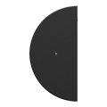 Odace - demi-enjoliveur seul à voyant - pour double vv ou poussoir - noir onyx
