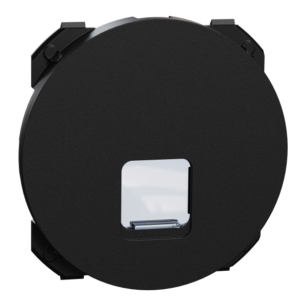 Odace - enjoliveur seul - pour prise rj45 - noir onyx