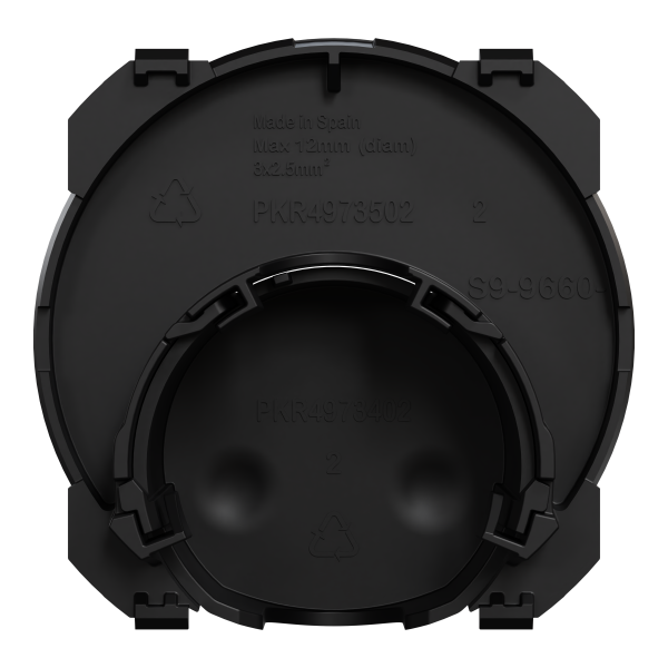 Odace - enjoliveur seul - pour sortie de câble - noir onyx