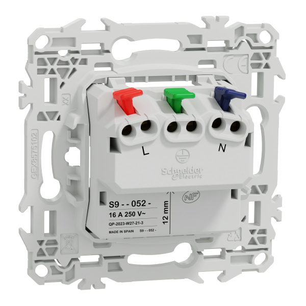 Odace - prise 2p+t affleurante - bornes automatiques - sans enjoliveur