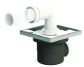 Bonde évolutive pmr, sortie horizontale d40mm, à encastrer, h. 105mm