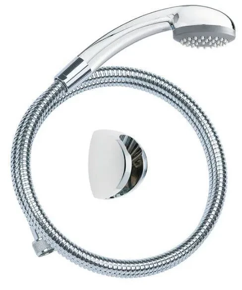 Kit douche 1 jet cobra chromé, flexible métal 1,75mm, support mural 3 positions