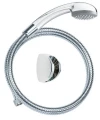 Kit douche 1 jet cobra chromé, flexible métal 1,75mm, support mural 3 positions