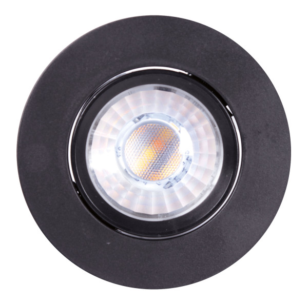 Iris ip20 6,2w/cct3 dim noir - Aric - 51355