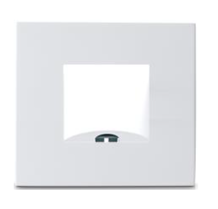 Plaque Épure grand carré 1p vertical 80x80 mm blanc satin avec 1 Prise sortie de cable type LEGRAND 077550 blanc - Legrand - 3523