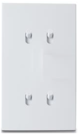 Plaque Épure grand carré 1p+1p vertical 80x151 mm blanc satin avec 4 Poussoirs à levier 6A-250V blanc Épure sans collerette - Legrand - 3524
