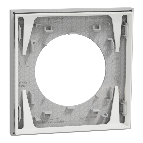Odace - plaque de finition 1 poste - couleur gris galet