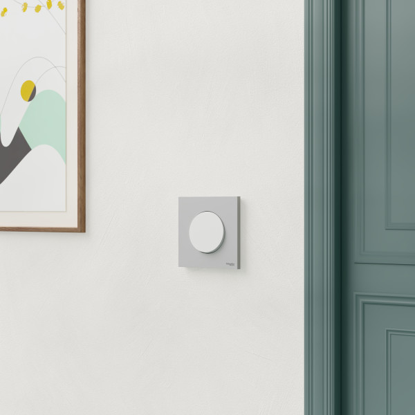 Odace - plaque de finition 1 poste - couleur gris galet