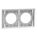 Odace - plaque de finition 2 postes - couleur gris galet