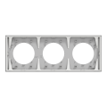 Odace - plaque de finition 3 postes - couleur gris galet