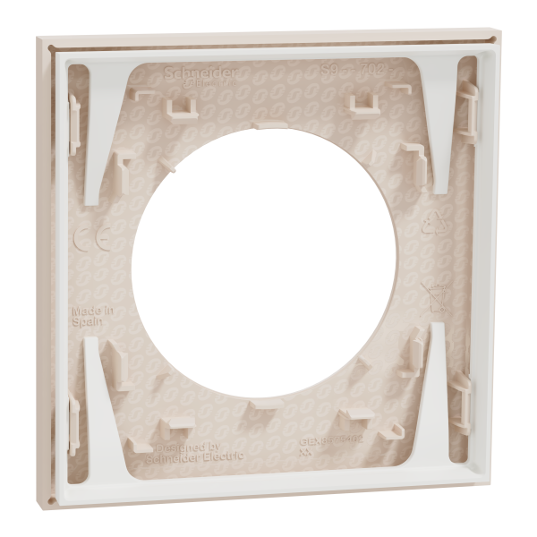 Odace - plaque de finition 1 poste - couleur beige sable