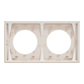 Odace - plaque de finition 2 postes - couleur beige sable