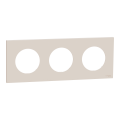 Odace - plaque de finition 3 postes - couleur beige sable