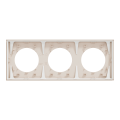 Odace - plaque de finition 3 postes - couleur beige sable