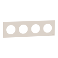 Odace - plaque de finition 4 postes - couleur beige sable